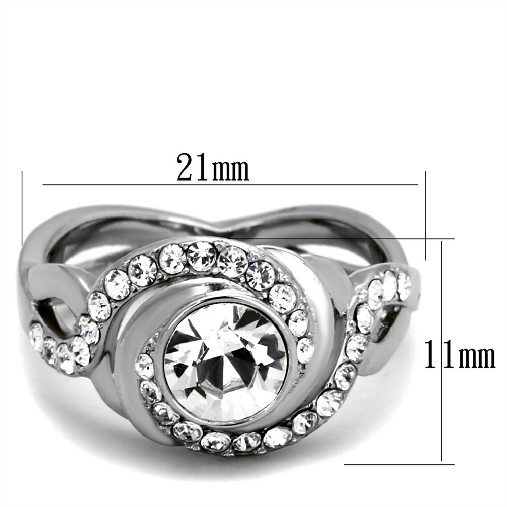 2.18 Ct Round Cut Aaa Zirconia Stainless Steel Engagement Ring Womens Size 5-10 Image 2