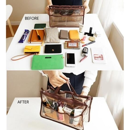 Clear Purse Organizer Insert for Handbags Multi Colors Image 4