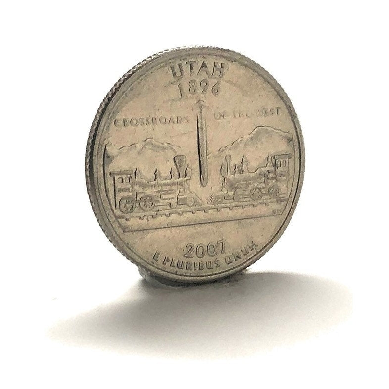 Enamel Pin Utah State Quarters Enamel Coin Lapel Pin Tie Tack Collector Pin Travel Souvenir Coin Cool Fun Train Image 2