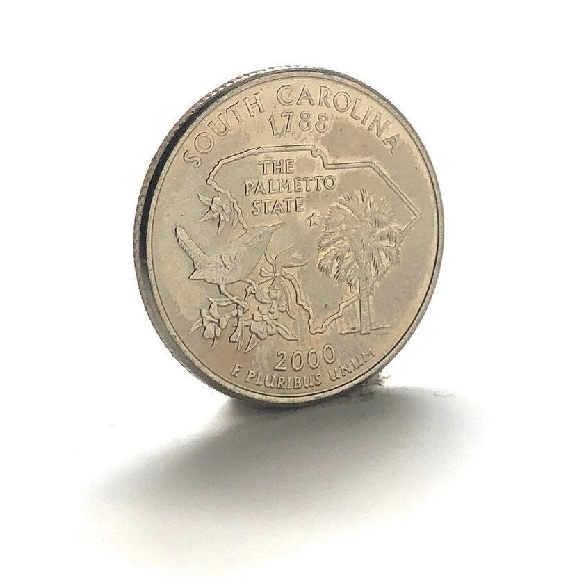 Enamel Pin South Carolina State Quarter Enamel Coin Lapel Pin Tie Tack Travel Souvenir Coins Keepsakes Cool Fun Image 2
