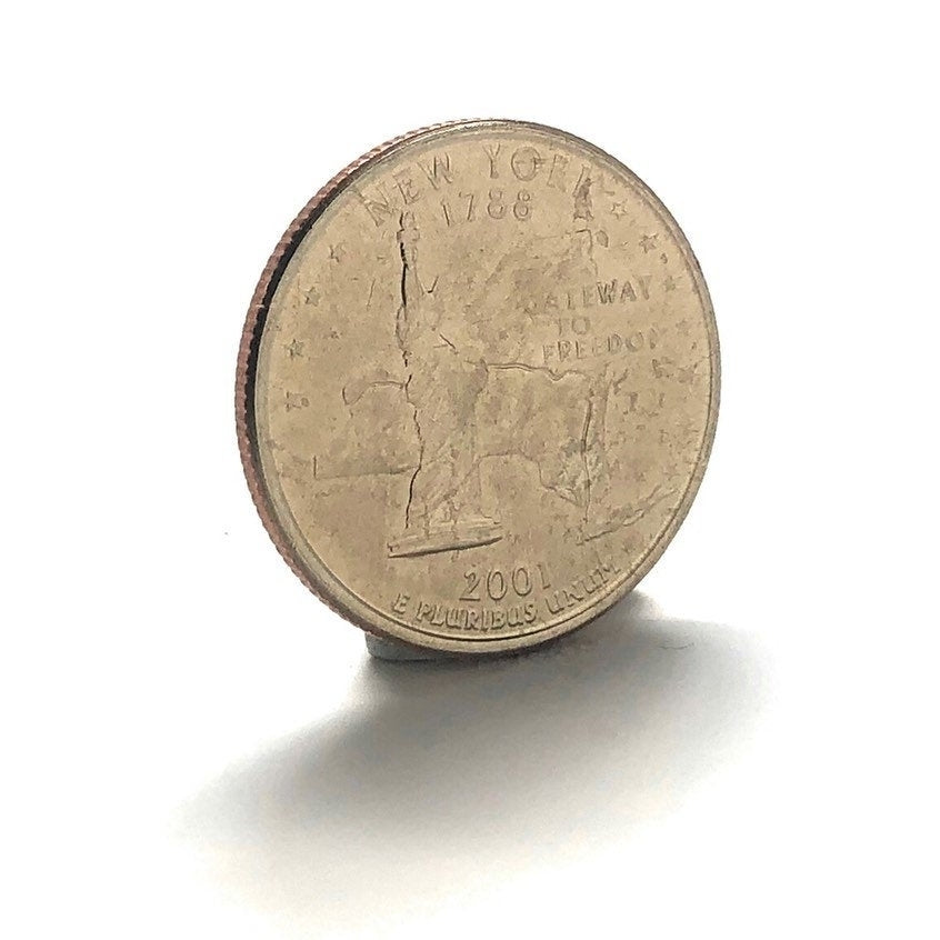 Enamel Pin  York State Quarter Enamel Coin Lapel Pin Tie Tack Collector Pin Travel Souvenir Coin Keepsakes Cool Fun Image 2