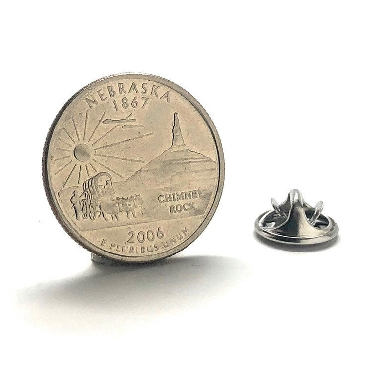 Enamel Pin Nebraska State Quarter Enamel Coin Lapel Pin Tie Tack Travel Souvenir Coins Keepsakes Cool Fun Collector Gift Image 1