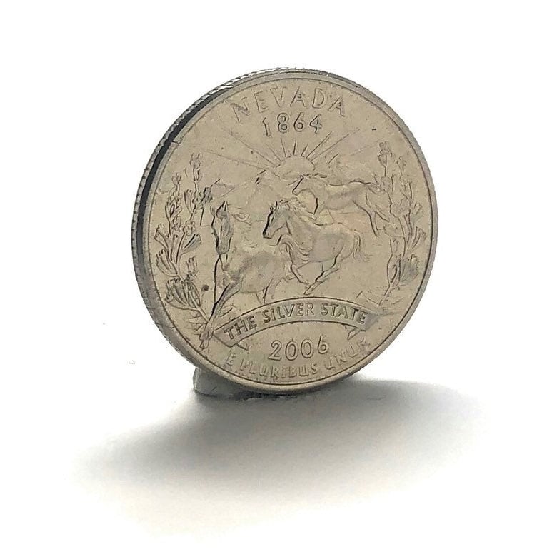 Enamel Pin Nevada State Quarter Enamel Coin Lapel Pin Tie Tack Collector Pin Travel Souvenir Coins Keepsakes Cool Fun Image 2