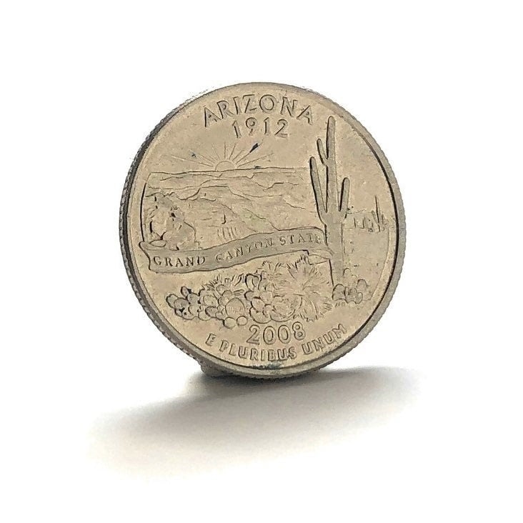 Enamel Pin Uncirculated Arizona State Quarter Enamel Coin Lapel Pin Tie Tack Travel Souvenir Coins Keepsakes Cool Fun Image 2