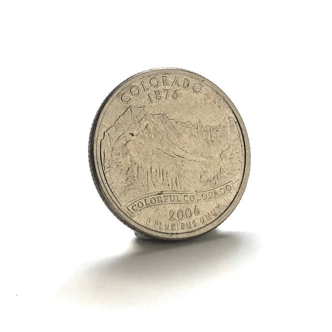 Enamel Pin Colorado State Uncirculated Quarter Enamel Coin Lapel Pin Tie Tack Travel Souvenir Coins Keepsakes Cool Fun Image 2