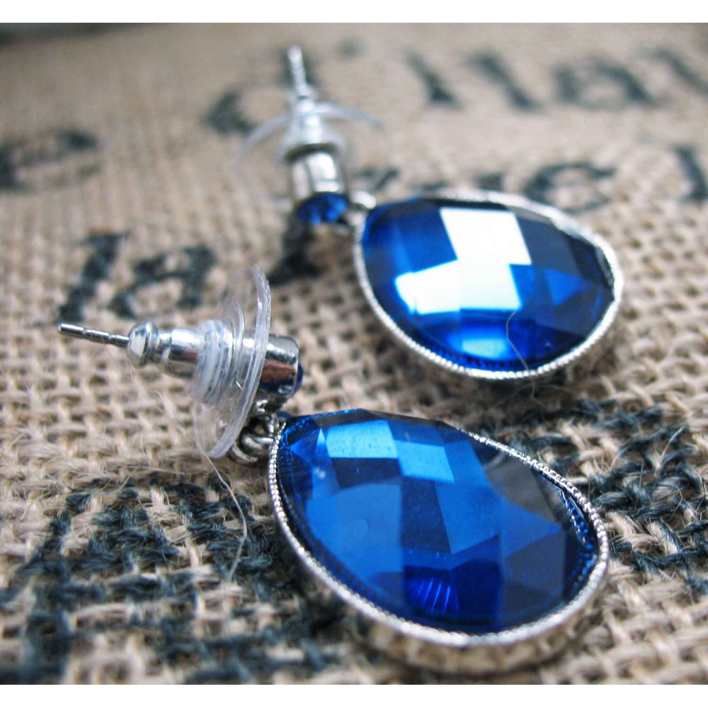 Ice Gem Drop Earrings Silver Tone Etched Drop Earrings Silk Road Jewelry Image 2
