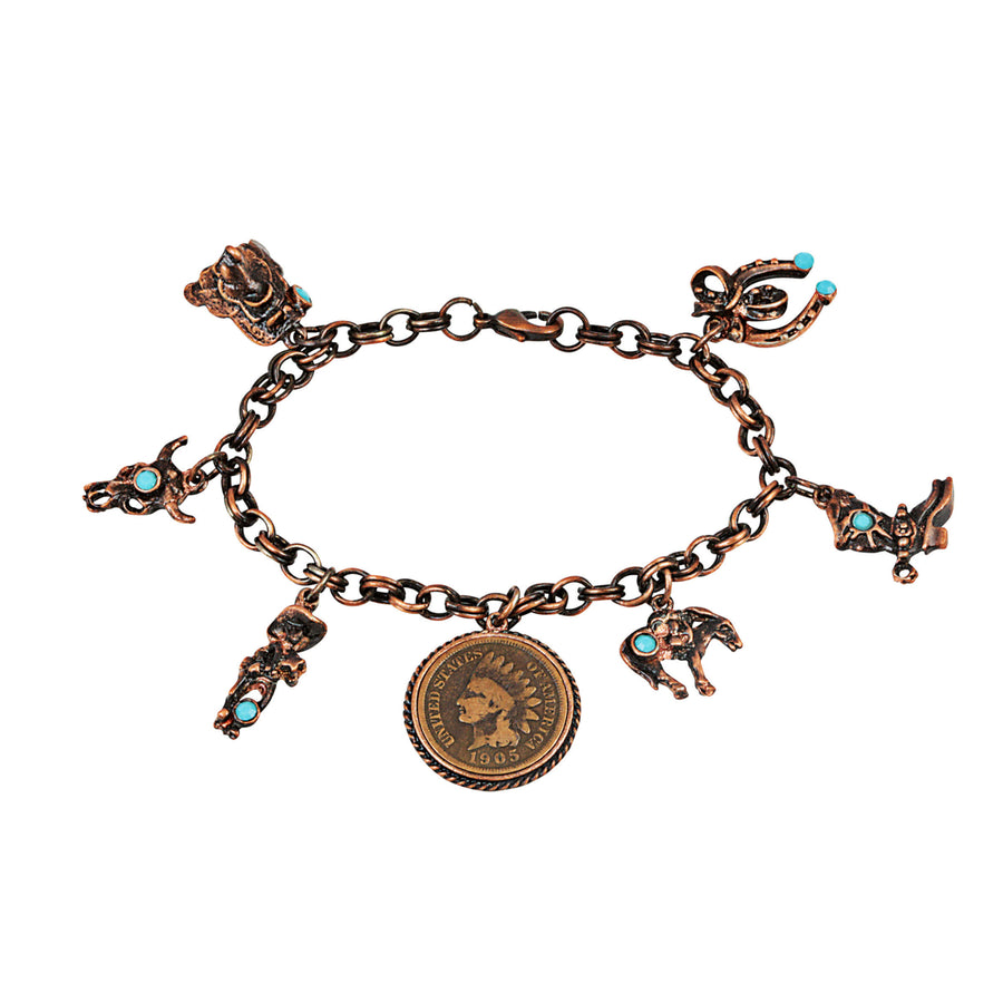 Indian Cent Western Charm Bracelet Image 1