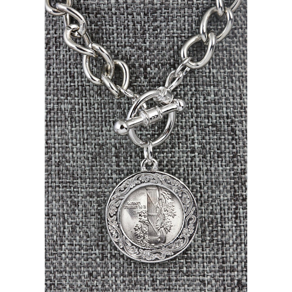 Silver Mercury Dime Silvertone Coin Toggle Bracelet Image 2