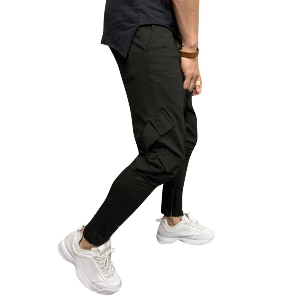 Mens Slim Drawstring Fashion Casual Pants Image 2