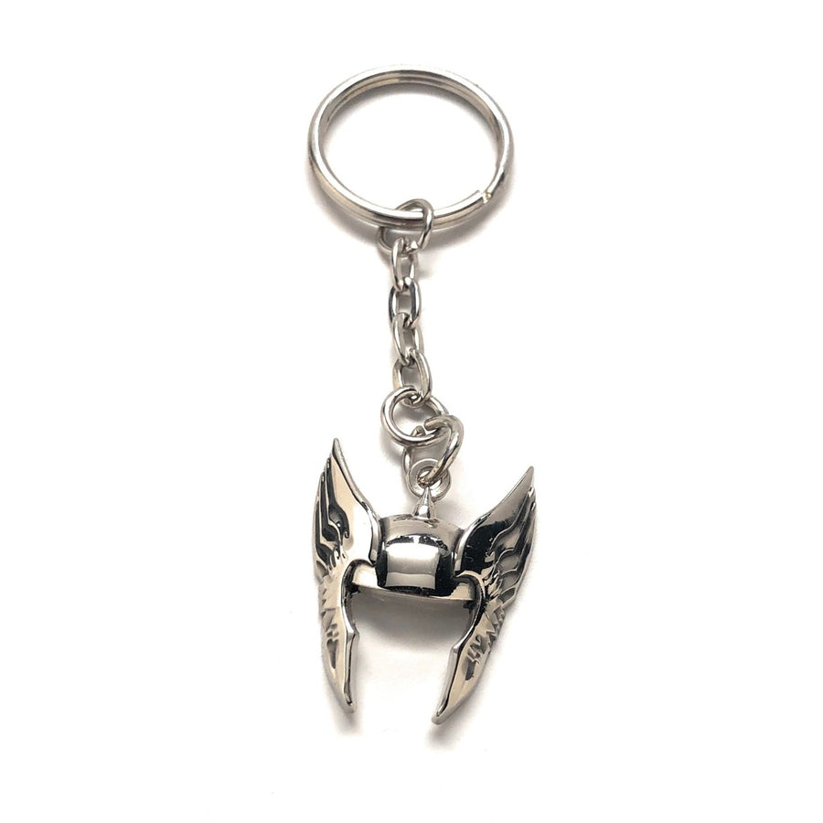 Thor Helmet Keychain Superhero Key Chain Silver 3D Design Key Ring Cool Key Chain Chain Image 1