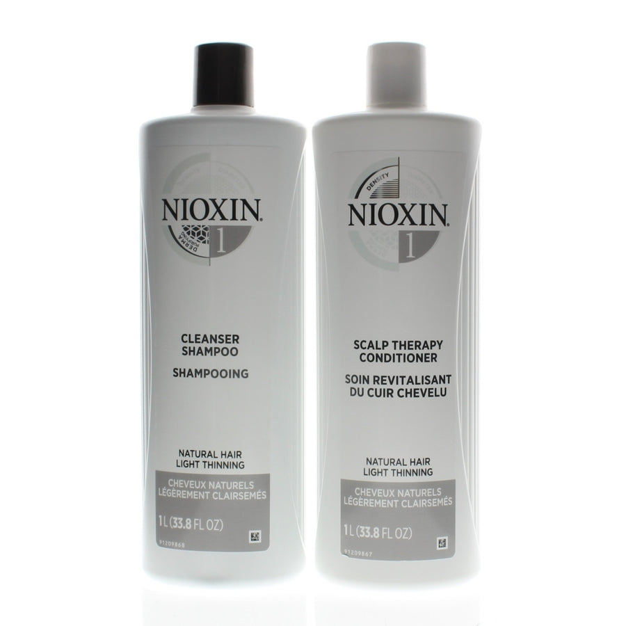Nioxin System 1 Cleanser + Scalp Therapy 33.8oz/Liter Duo Image 1