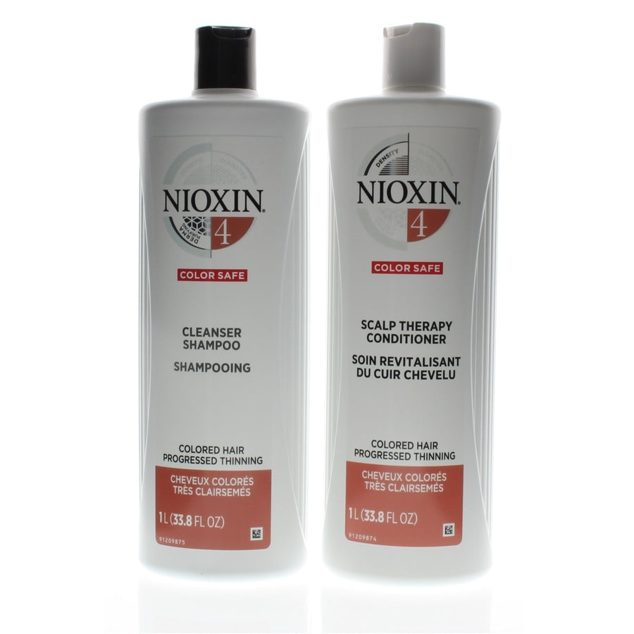 Nioxin System 4 Cleanser + Scalp Therapy Fine Hair Liter Duo Image 1