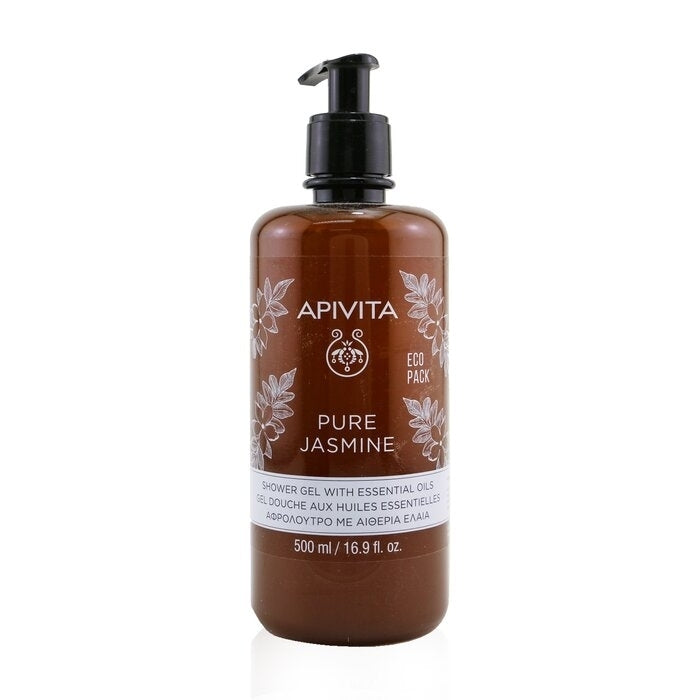 Pure Jasmine Shower Gel with Essential Oils - Ecopack - 500ml/16.9oz Image 1