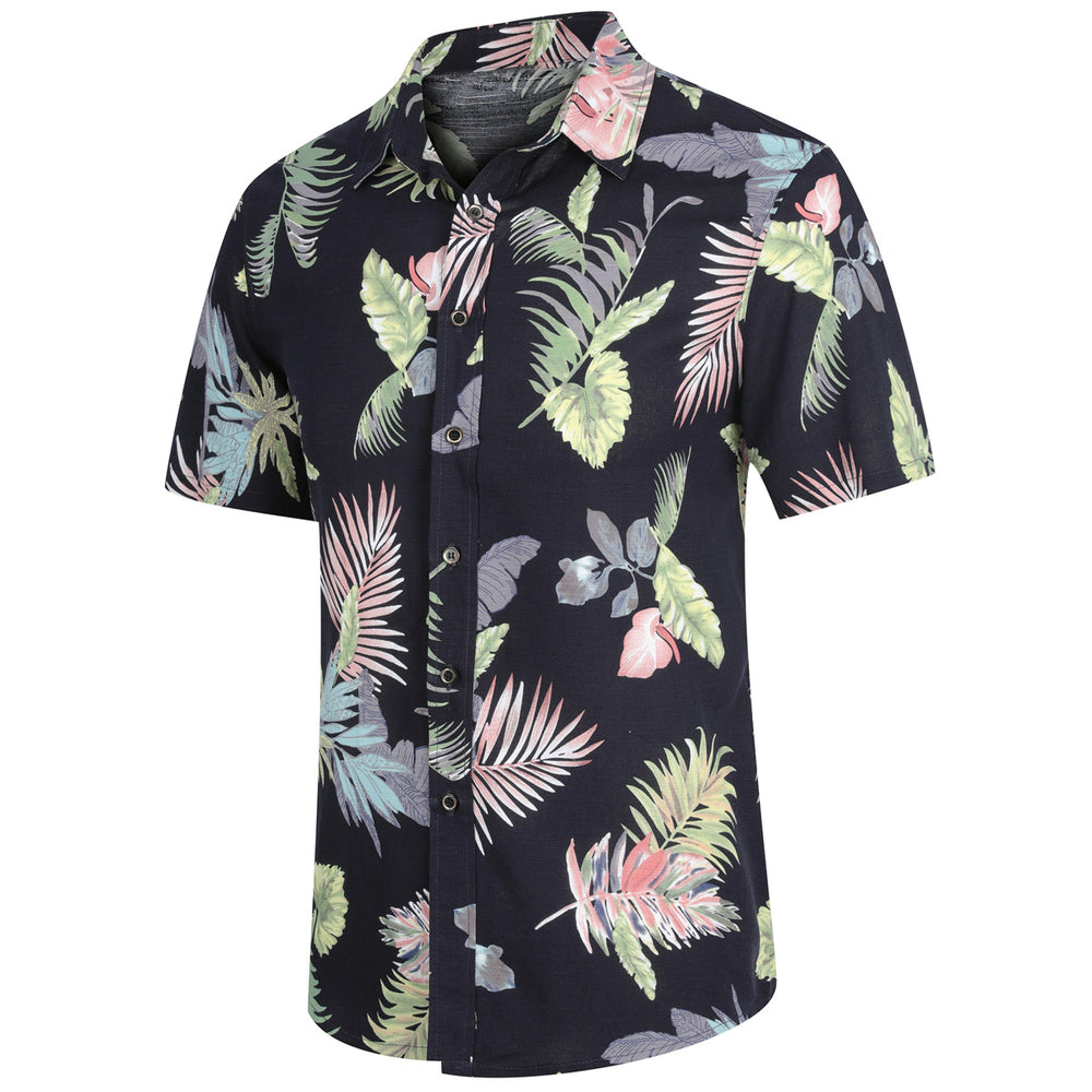 Aloha Shirt printed Mens Causal Hawaiian Shirts for Vacation Holiday Image 2
