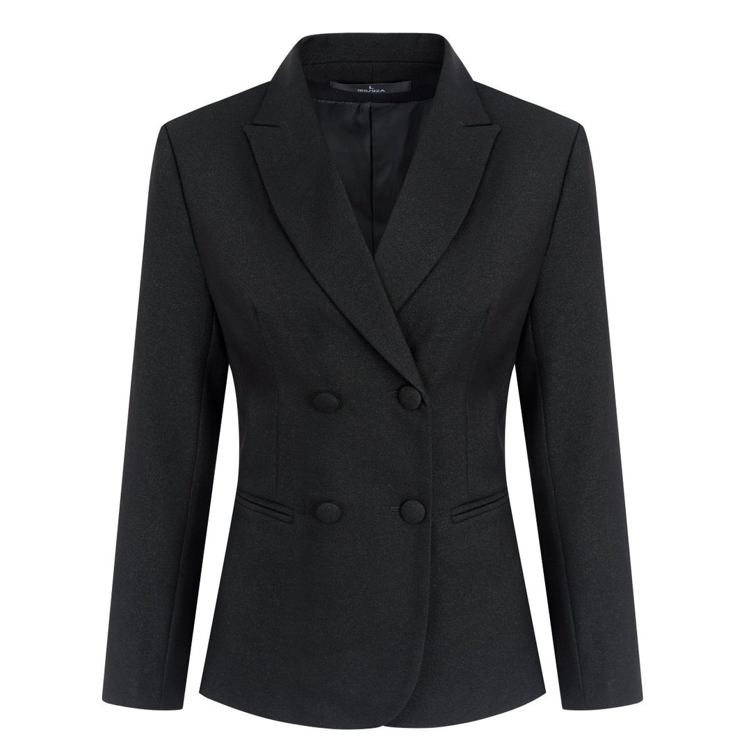 Womens Office Formal Suit Double Breast Single Blazer Flat Collar Slim Fit Image 3
