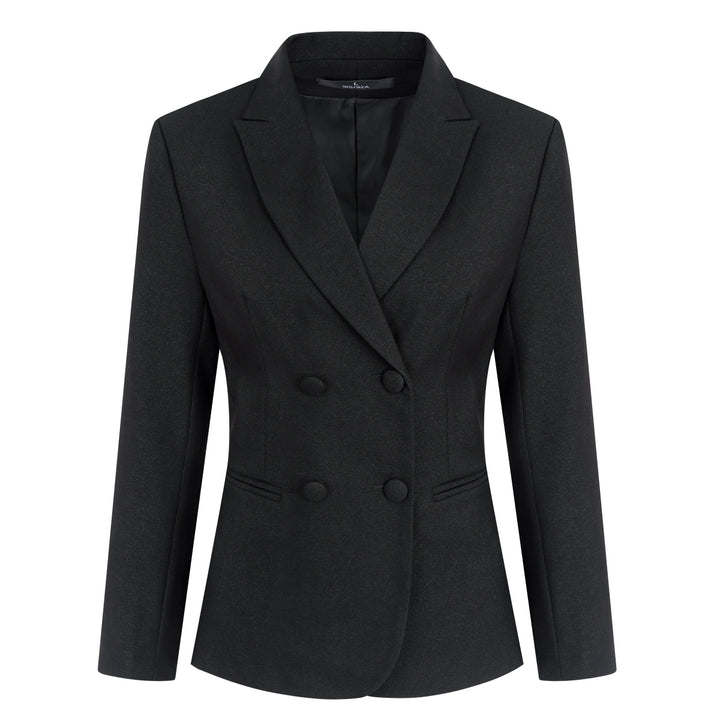 Womens Office Formal Suit Double Breast Single Blazer Flat Collar Slim Fit Image 4