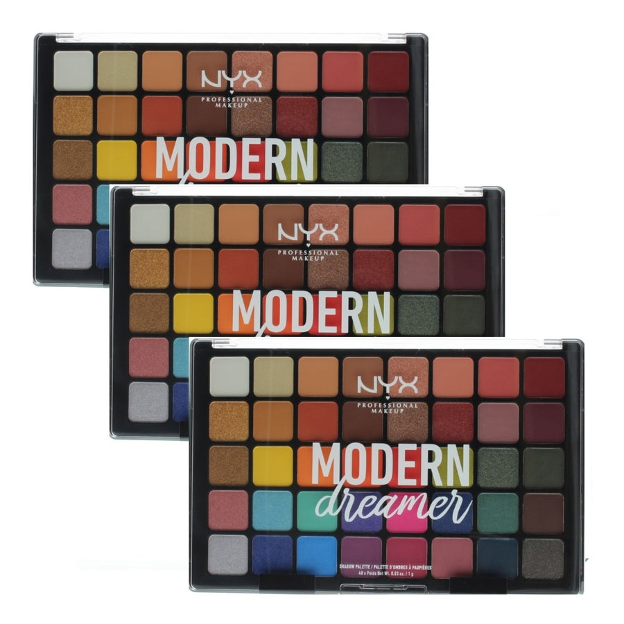NYX Professional Makeup Modern Dreamer Shadow Palette (40 Shades x 0.03oz) 1.2oz/40g (3 Pack) Image 1