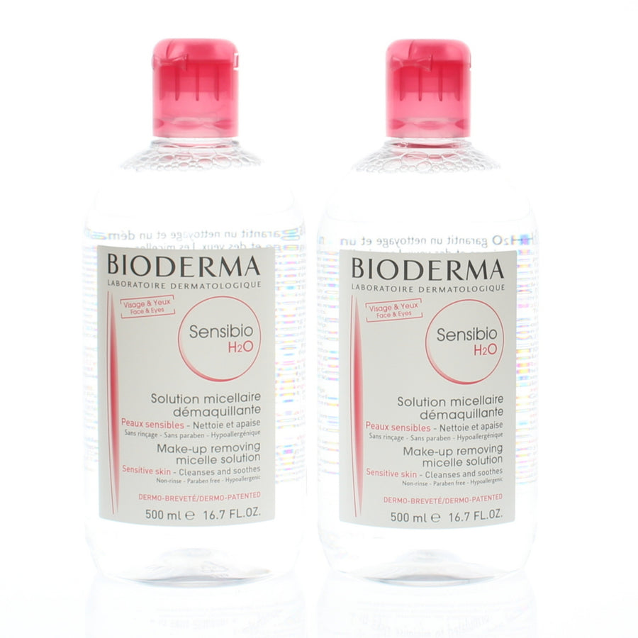 Bioderma Sensibio H2O Solution Micellaire Demaquillante (2 Pack) 500ml Each Image 1