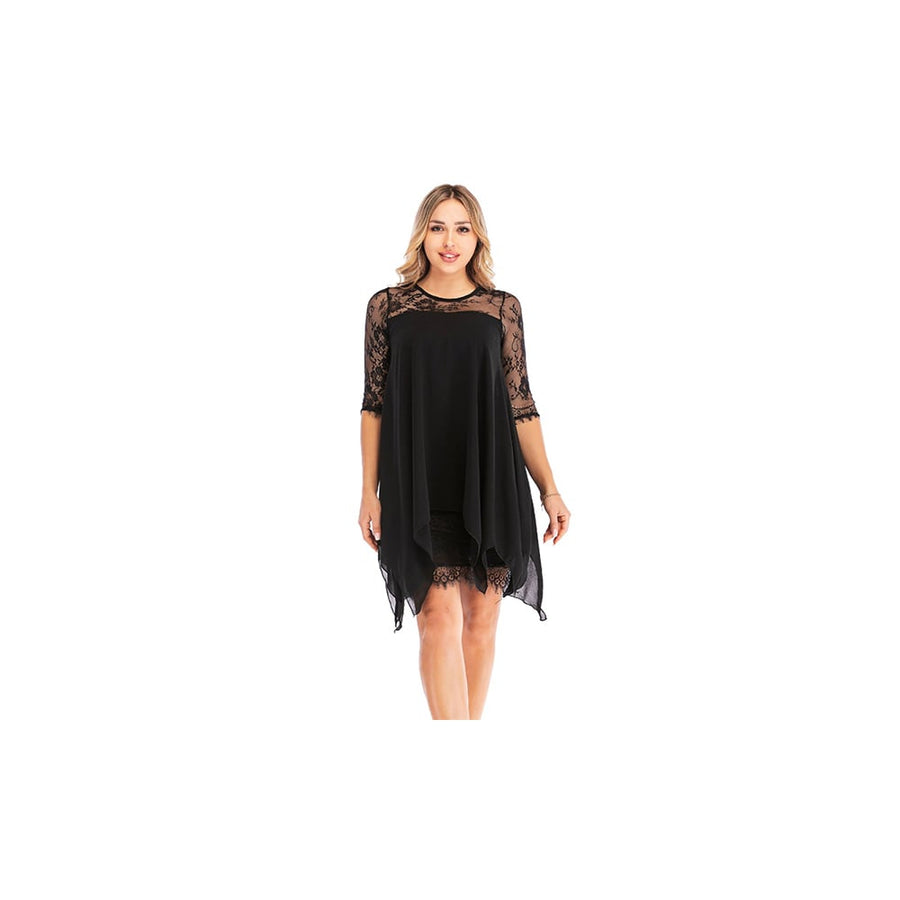 EI Contente Mona Mini Dress - Black XL Image 1