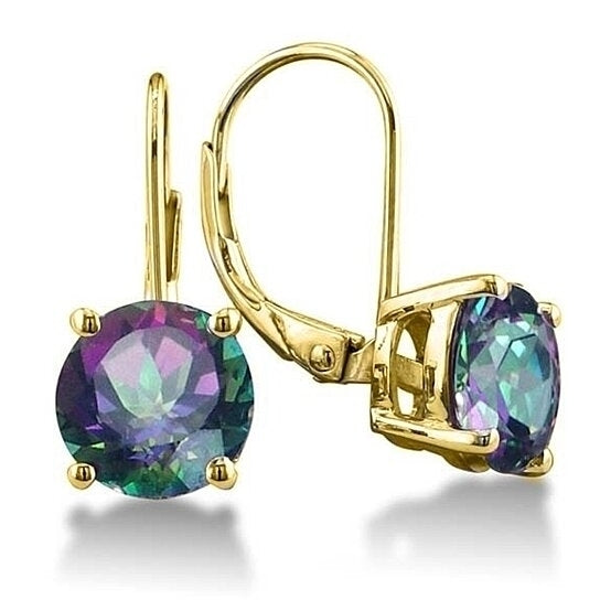 Gold Filled Mystic  Leverback Earrings Image 1