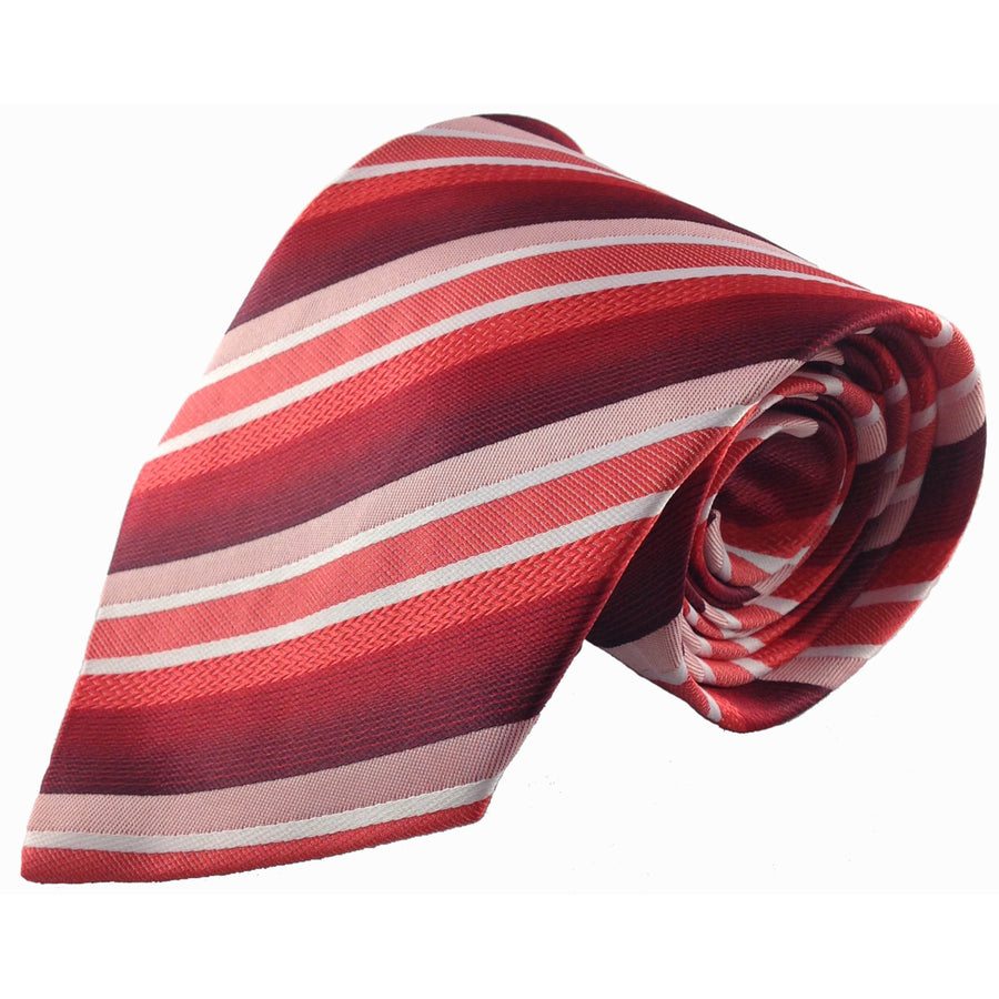 Mens Necktie Silk Ties Red Orange White Silk Tie Hand Made Executive Pro Design Birthday Christmas Valentines Gift Image 1