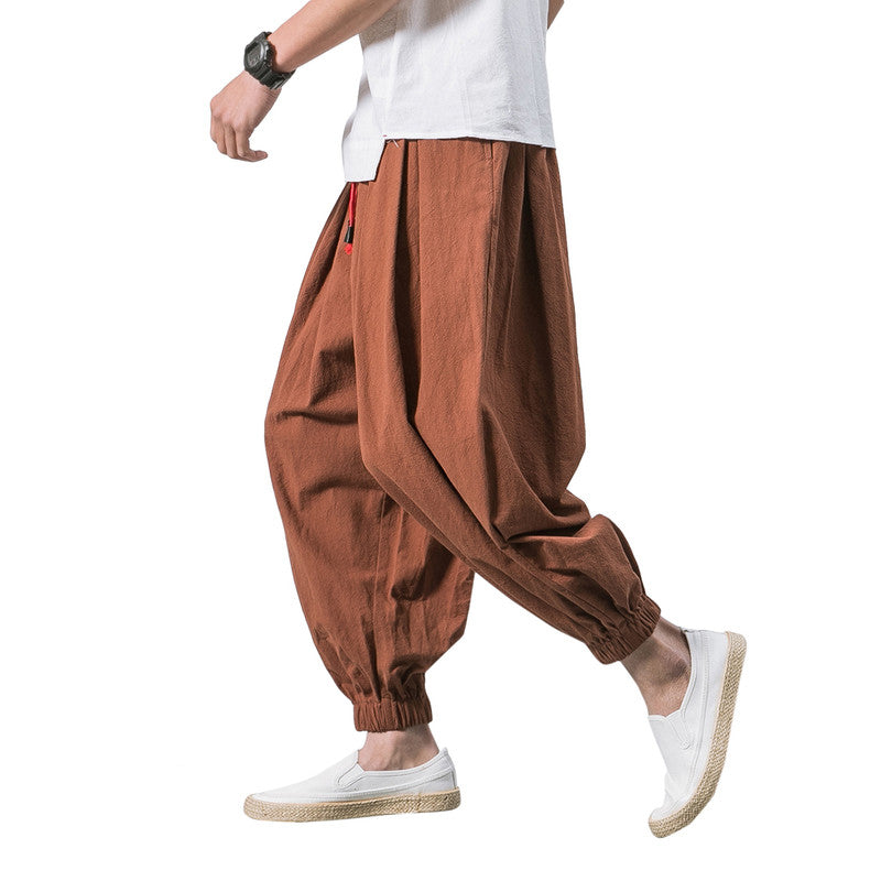 Men Casual Pants Cotton Casual Slim Streetwear Teenager Sweatpants Ankle-length Trousers Men Image 3