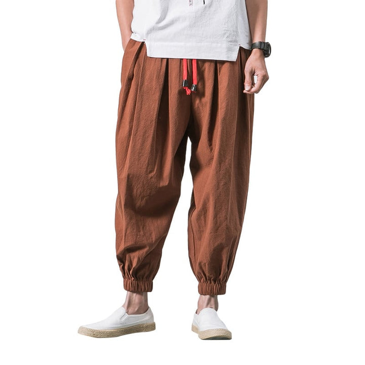 Men Casual Pants Cotton Casual Slim Streetwear Teenager Sweatpants Ankle-length Trousers Men Image 4