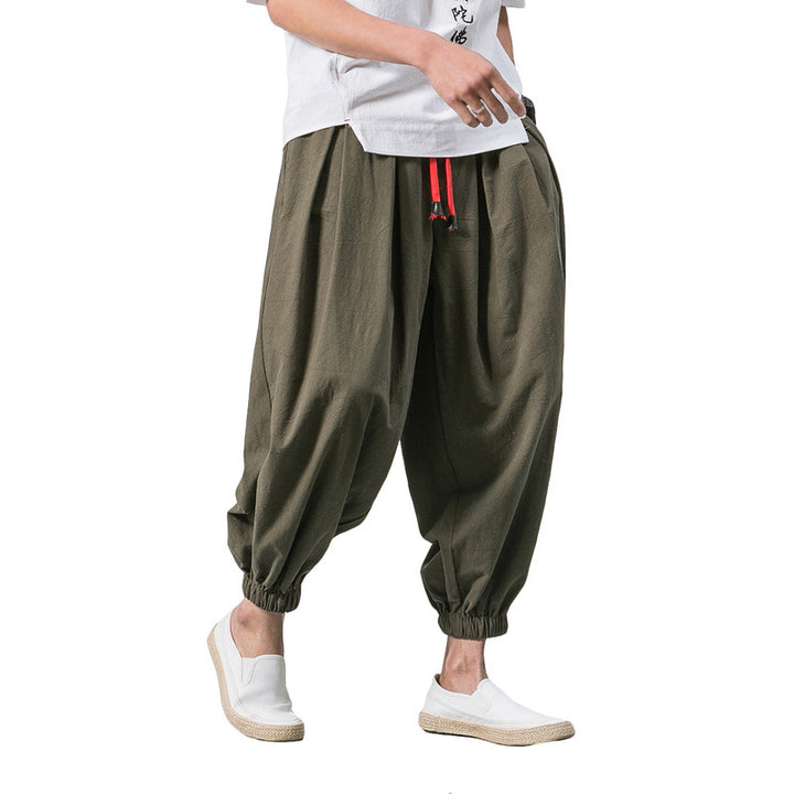Men Casual Pants Cotton Casual Slim Streetwear Teenager Sweatpants Ankle-length Trousers Men Image 1