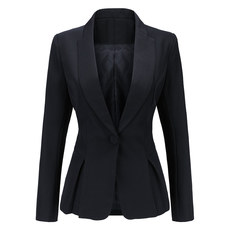 Women Blazer Formal Blazers Lady Office Work Coat Slim Fit Solid Color Women Blazer Female Jackets Image 1
