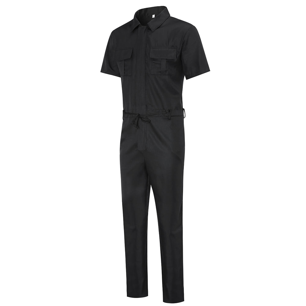 Men Short Sleeves One-piece Suits Overalls Fashion Show Casual Cargo Pant Jumpsuit Trousers Clothing Overalls Image 2