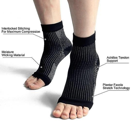 Compression Socks Ankle Bandage Open Toe Plantar Fasciitis Socks Pain Relief Sleeves Image 3