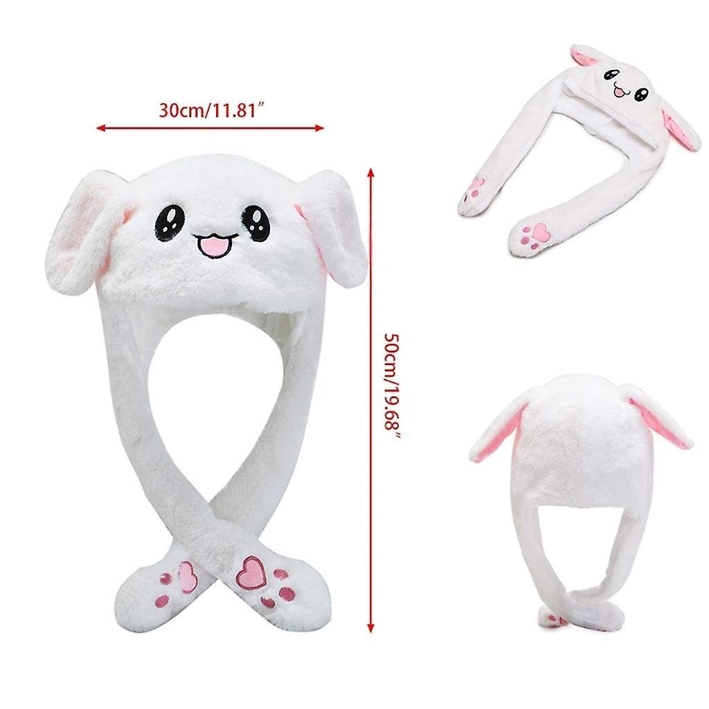 Led Glowing Plush Bunny Funny Hat With Moving Jumping Ears Image 3