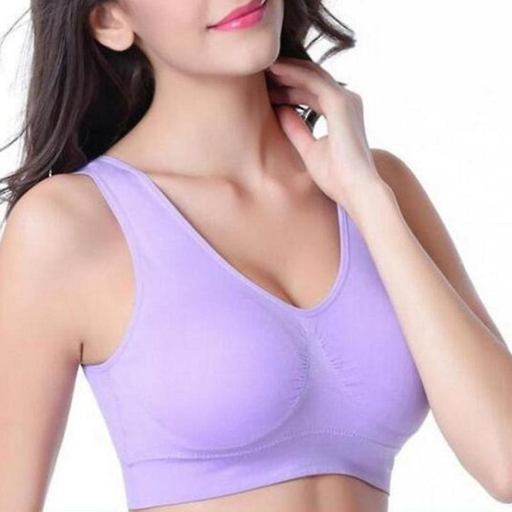 6 Pack Genie Bra Seamless Sports Underwear Breathable Sexy Invisible Vest For Yoga Running Image 3