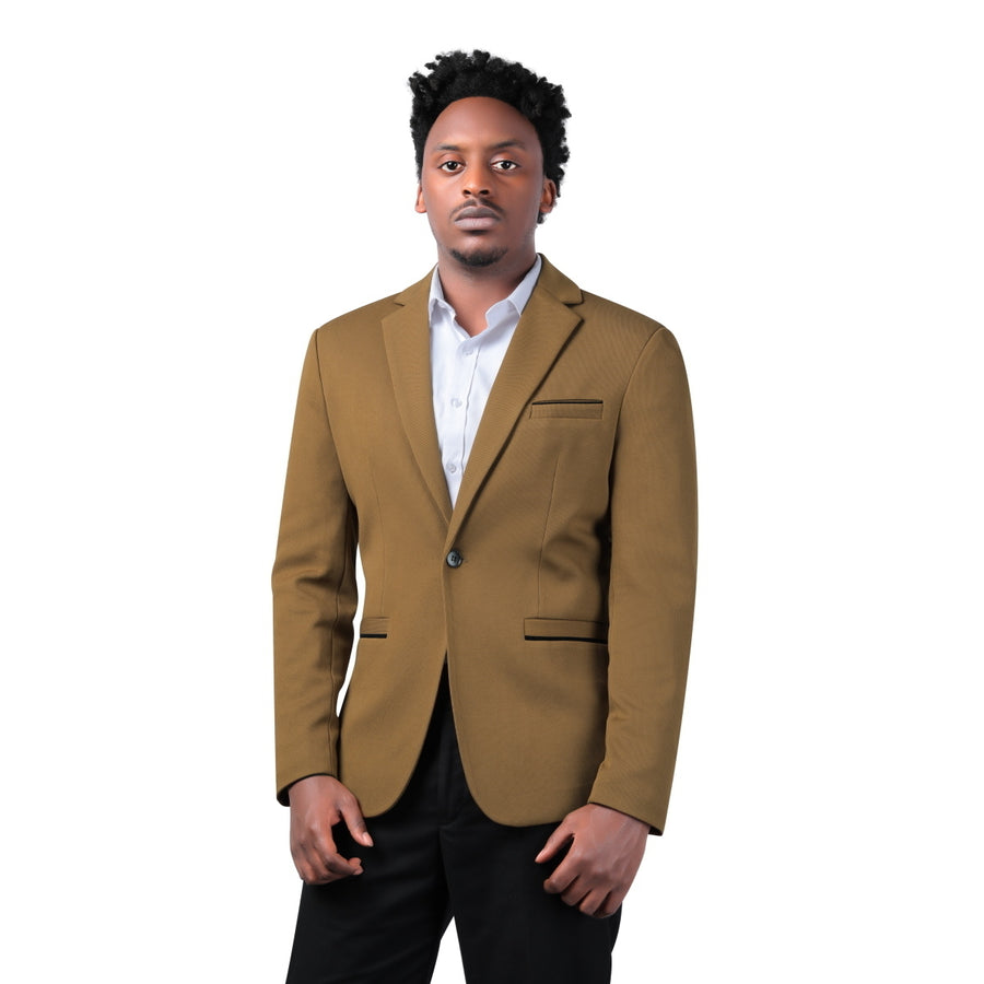 Men Casual Blazer Slim Fit  Business Formal Suit Jacket Spring Autumn Cotton Solid Color Single Button Fashion Male Image 1