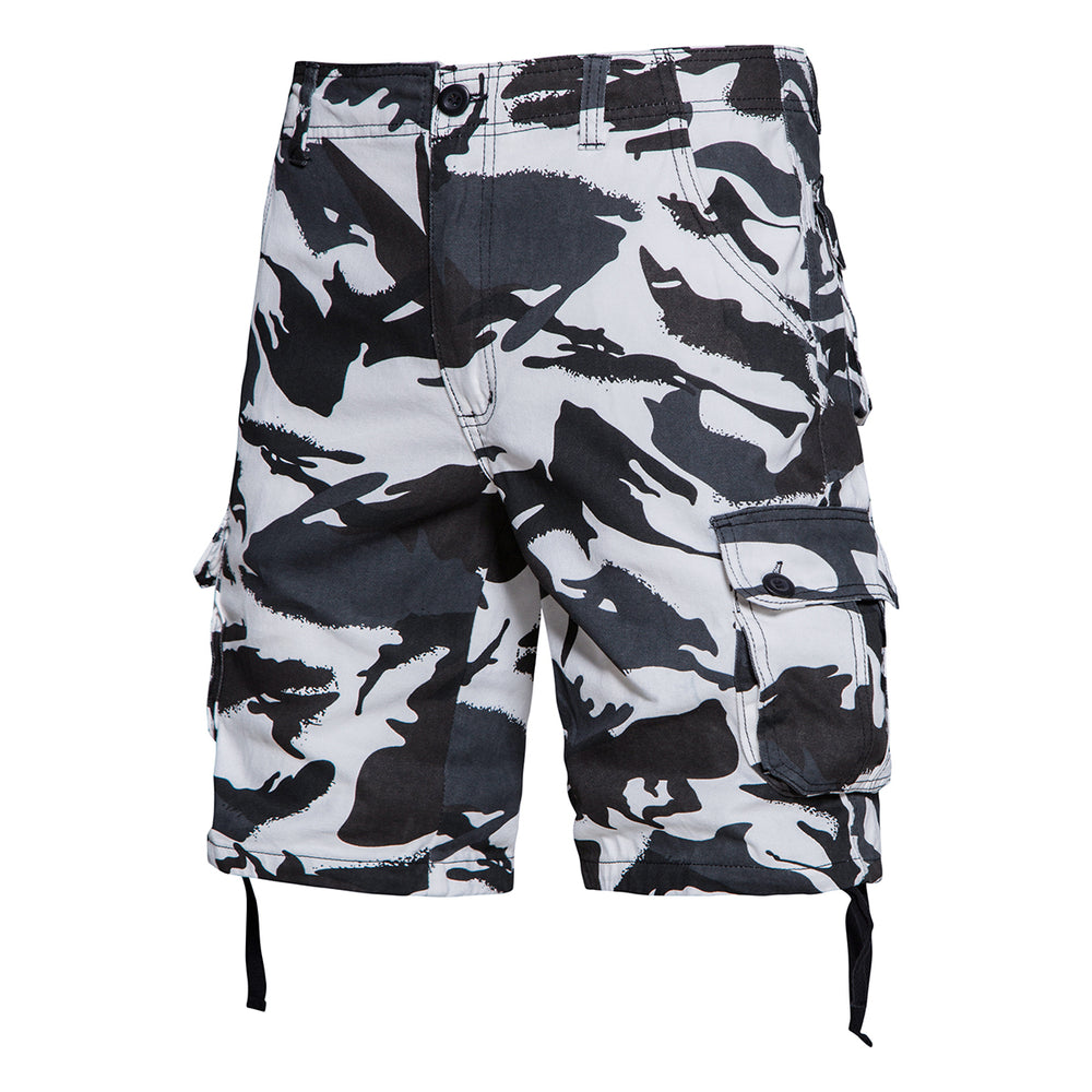 Men Cargo Shorts Casual Summer Camouflage Shorts Mid Waist Loose Zipper Joggers Multi Pockets Short Pants Image 2