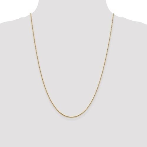 Leslies 1.2 mm Loose Rope 24in Chain Solid 10K Yellow Gold Image 2