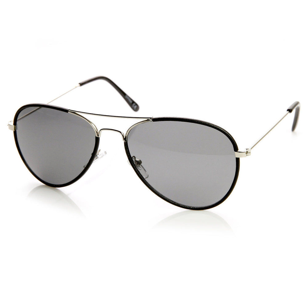 Classic Metal Two-Tone Aviator Sunglasses Teardrop Frame UV400 9324 Image 2