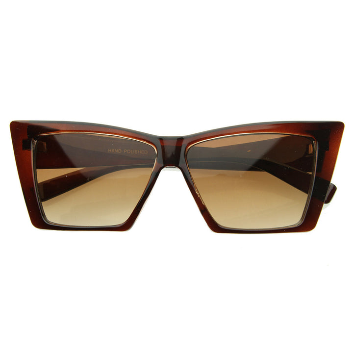 High Pointed Cat Eye Sunglasses Sharp Geometric Square Frame Cateyes - 8449 Image 2