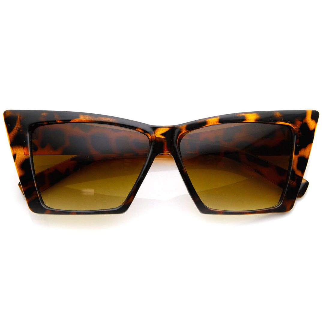 High Pointed Cat Eye Sunglasses Sharp Geometric Square Frame Cateyes - 8449 Image 4