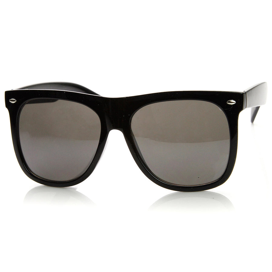 Large Bold Oversized Modified Horned Rim Sunglasses - 8889 Image 1