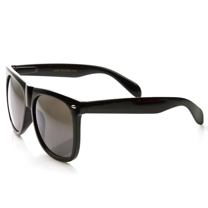Large Bold Oversized Modified Horned Rim Sunglasses - 8889 Image 4