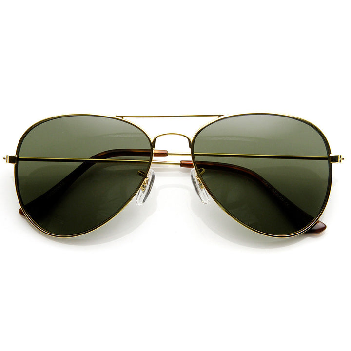 Mirrored Aviators Silver Metal Aviator Sunglasses - 1476 Image 2