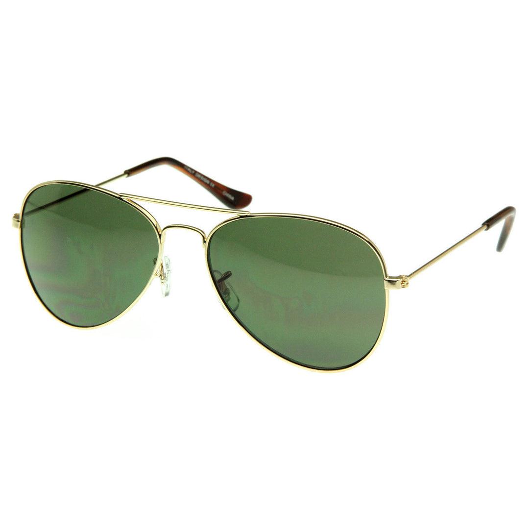 Mirrored Aviators Silver Metal Aviator Sunglasses - 1476 Image 3