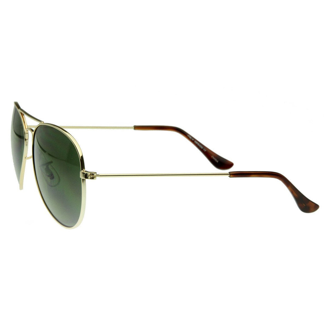 Mirrored Aviators Silver Metal Aviator Sunglasses - 1476 Image 4