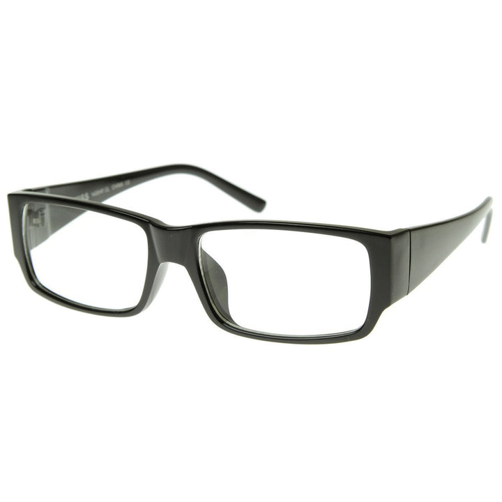 Modern Clean and Basic Rectangular Reading RX-able Clear Lens Eyewear Glasses - 8035 Image 1