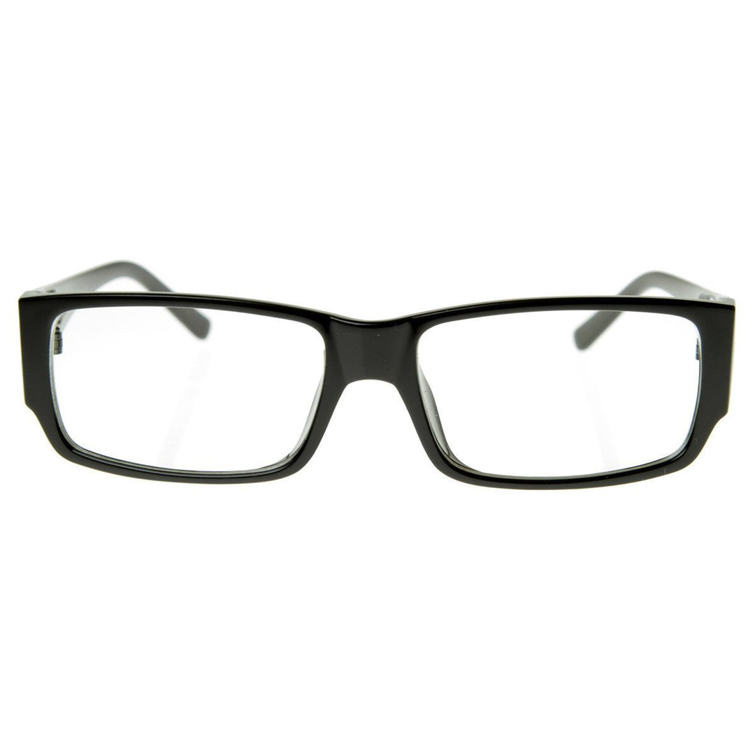 Modern Clean and Basic Rectangular Reading RX-able Clear Lens Eyewear Glasses - 8035 Image 3