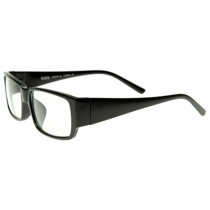 Modern Clean and Basic Rectangular Reading RX-able Clear Lens Eyewear Glasses - 8035 Image 4