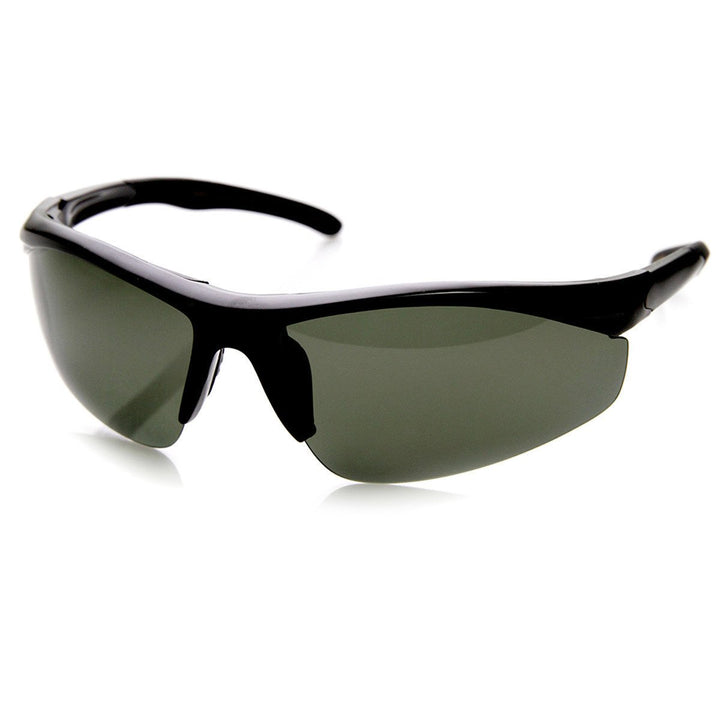 Polarized Hard Coated Lens Half Frame Action Sports Sunglasses - 9273 Image 1