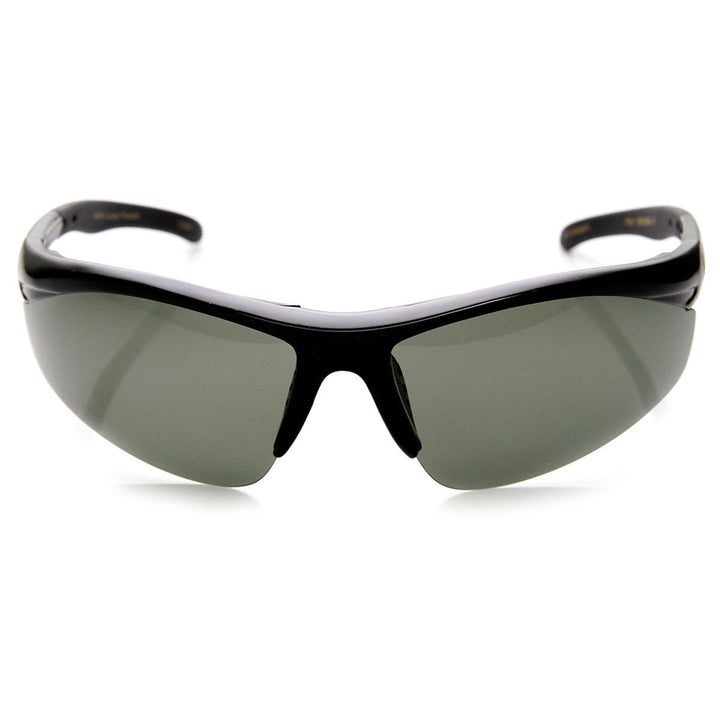 Polarized Hard Coated Lens Half Frame Action Sports Sunglasses - 9273 Image 3
