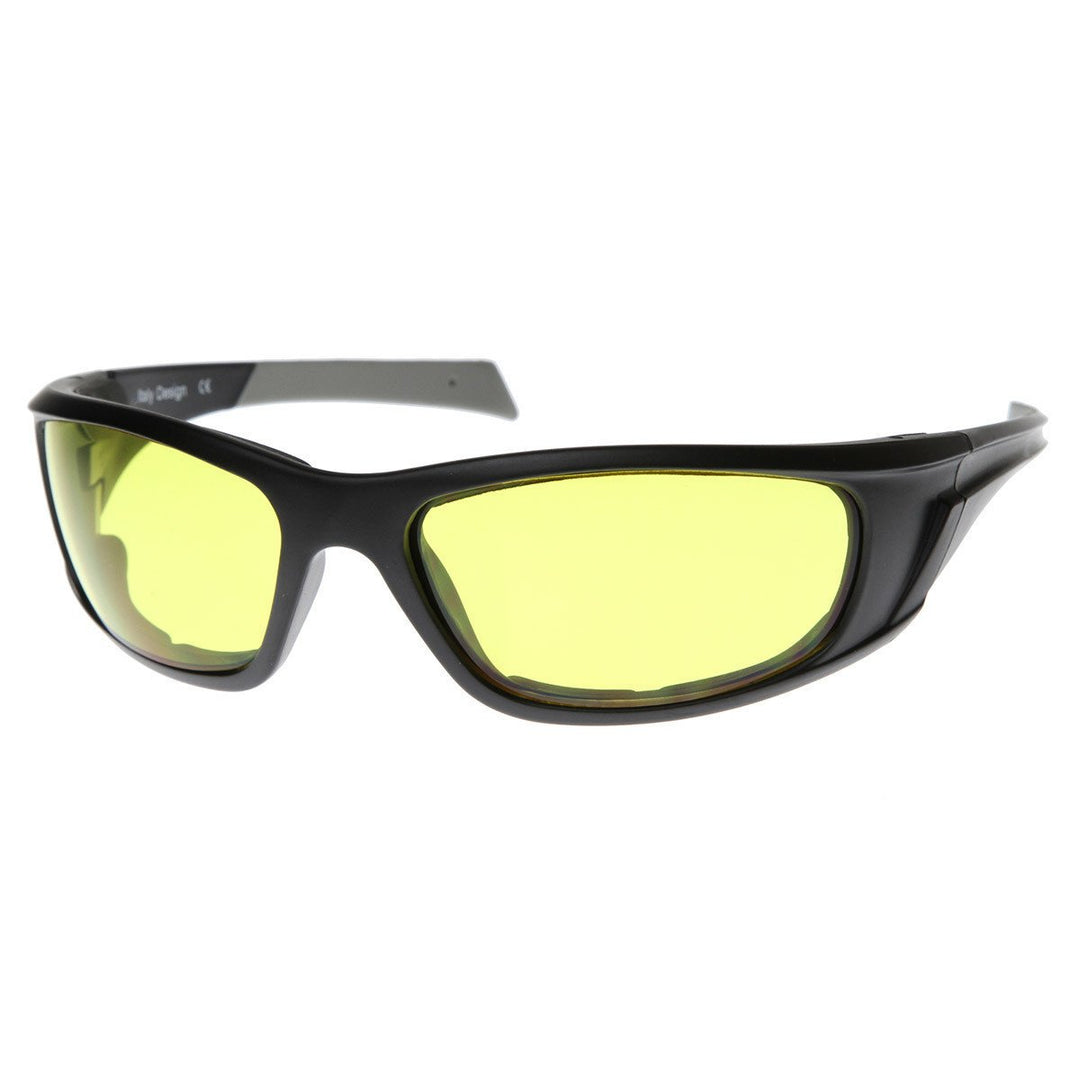 Safety Sports Protective Padded Sunglasses Eyewear Night Riding Glasses - 8326 Image 1